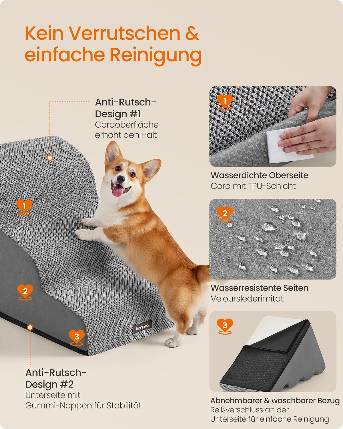 Thumbnail 4 de Feandrea Hundetreppe 3 Stufen 🐾