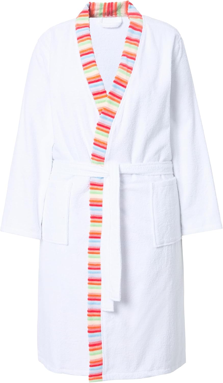 Detalle de Ulla Popken Bathrobe Décolleté V et bord décoratif - Robe de chambre femme (lot de 1)