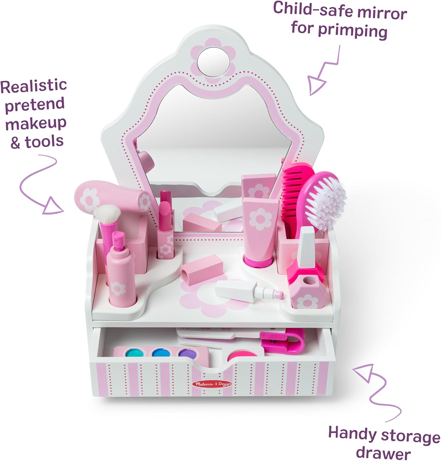 Thumbnail 3 de Melissa & Doug Wooden Beauty Salon 18-piece 🎀