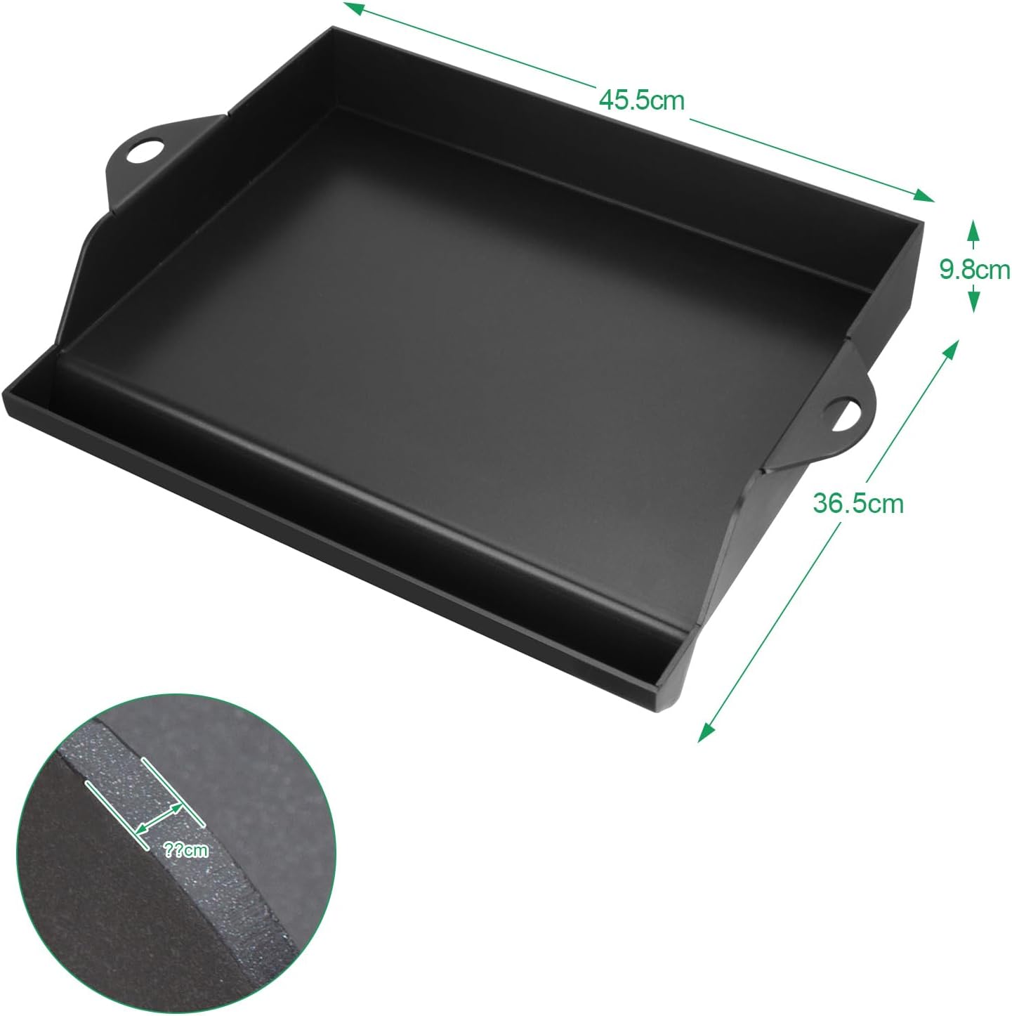 Thumbnail 1 de WELL GRILL Plancha-Grillplatte 45,5 × 36,5 cm mit Spachtel-Set aus Gusseisen – vielseitig einsetzbar