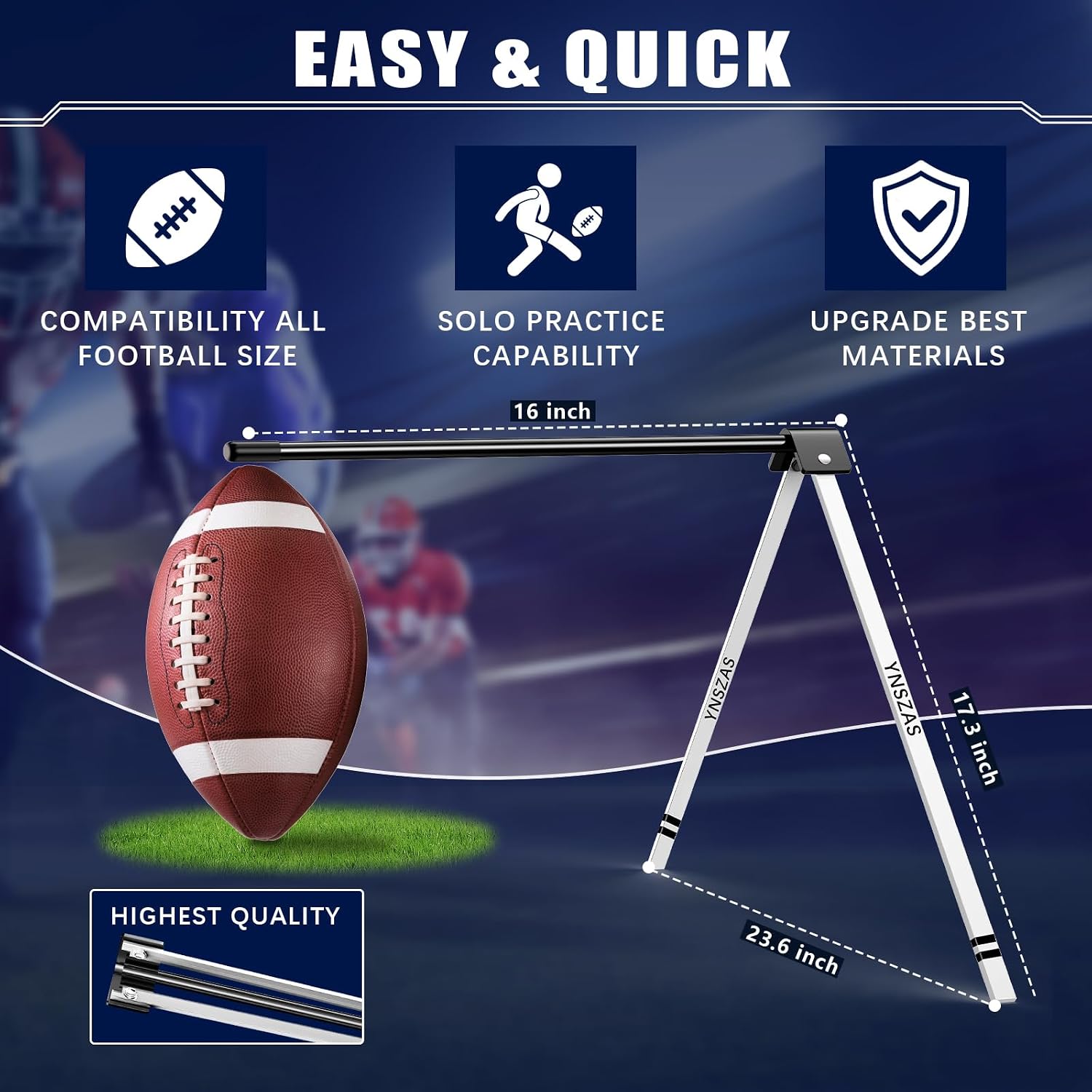 Thumbnail 1 de YNSZAS Football Kicking Tee Holder Stand, Portable All-Size Field Goal Tee