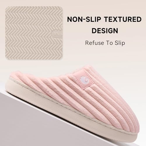 Detalle 2 de Guyarns Slippers Women Men: Cozy Memory Foam Slippers with Non-Slip Sole (Pink, UK 6/7)