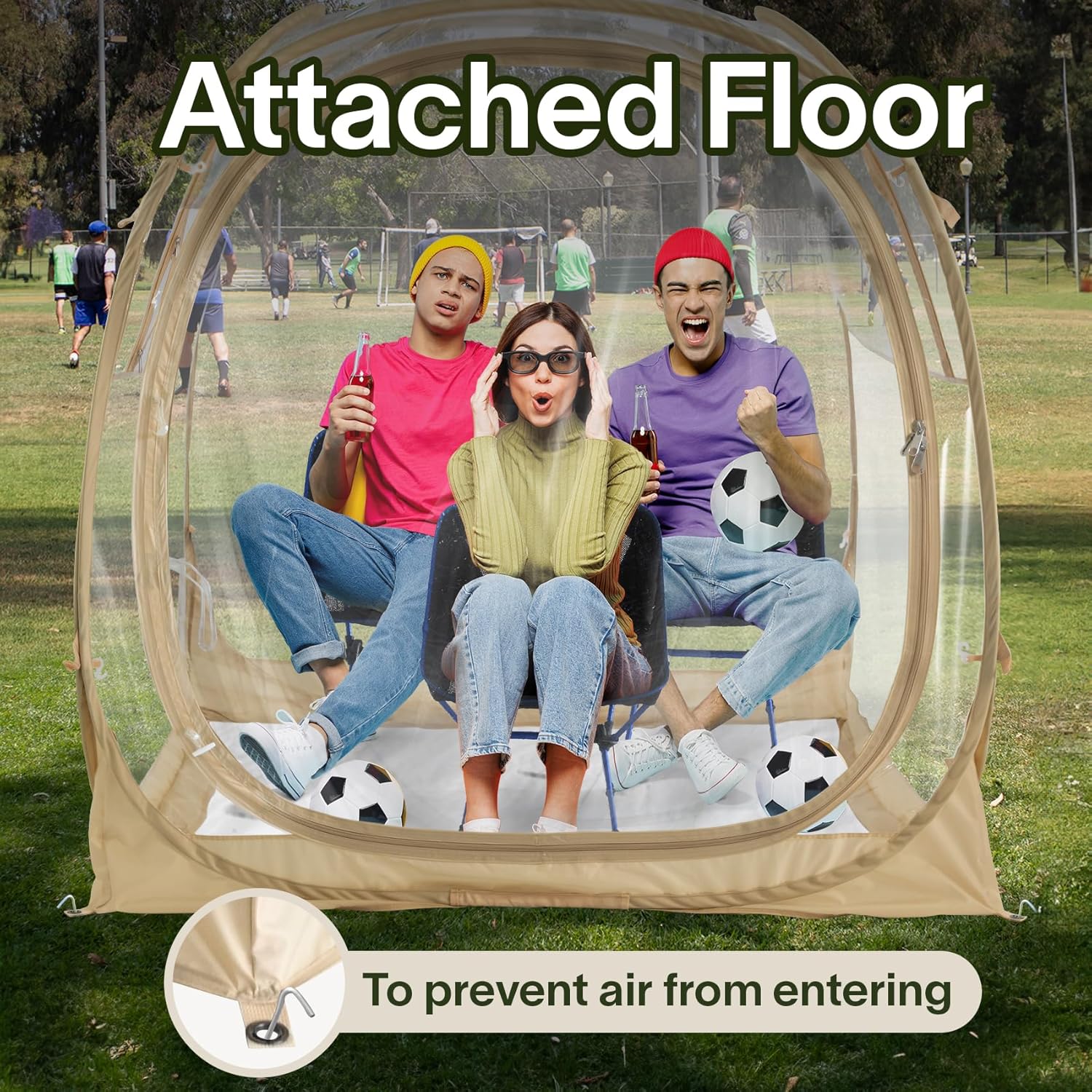 Thumbnail 4 de EighteenTek Pop Up Weather Pod Sport Pod (70" x 70" x 63") with Attached Floor, UPF 50+ UV Protection