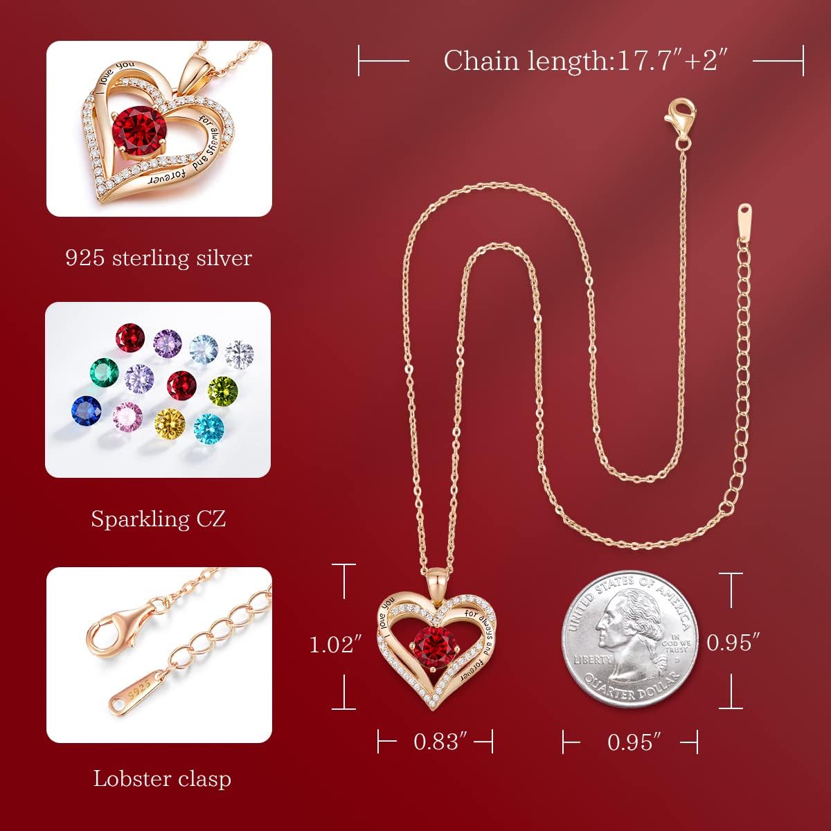 Thumbnail 4 de CDE Valentine's Day Forever Love Necklace 1 💍