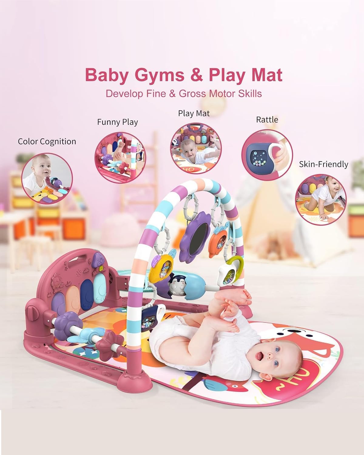Thumbnail 1 de derimkcoa Baby Play Mat Baby Gym 0–12 months