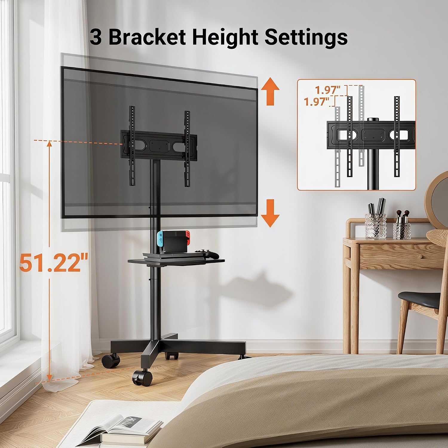 Thumbnail 4 de PERLEGEAR Mobile TV Stand 23–60in tilt