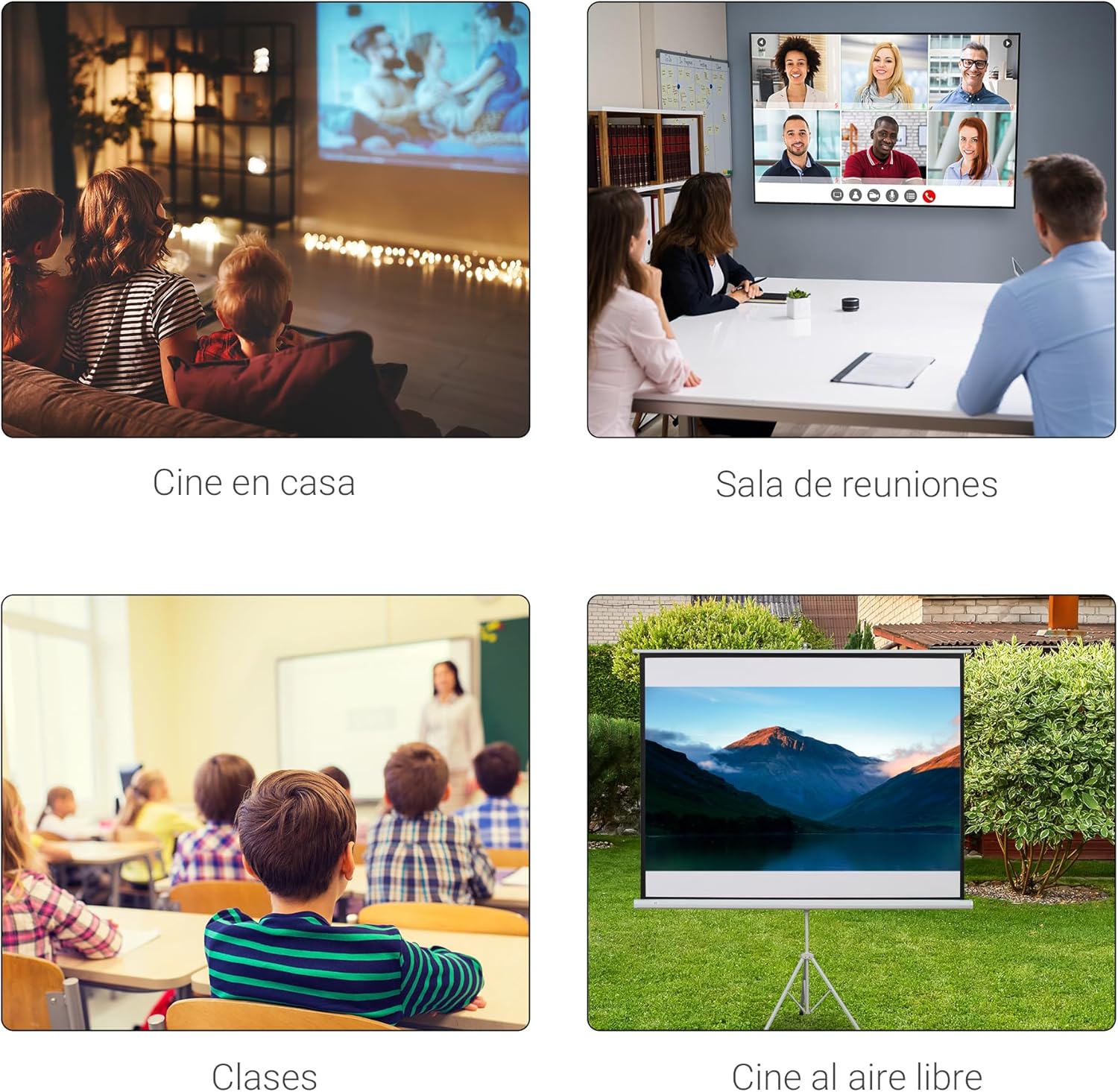 Thumbnail 5 de HOMCOM Pantalla de Proyector 100" Manual Portátil 🎥