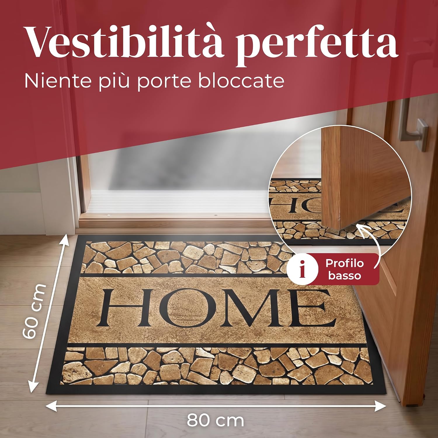 Detalle 2 de Valia Home Zerbini per ingresso 60x80 cm – Tappetino antisporco antiscivolo