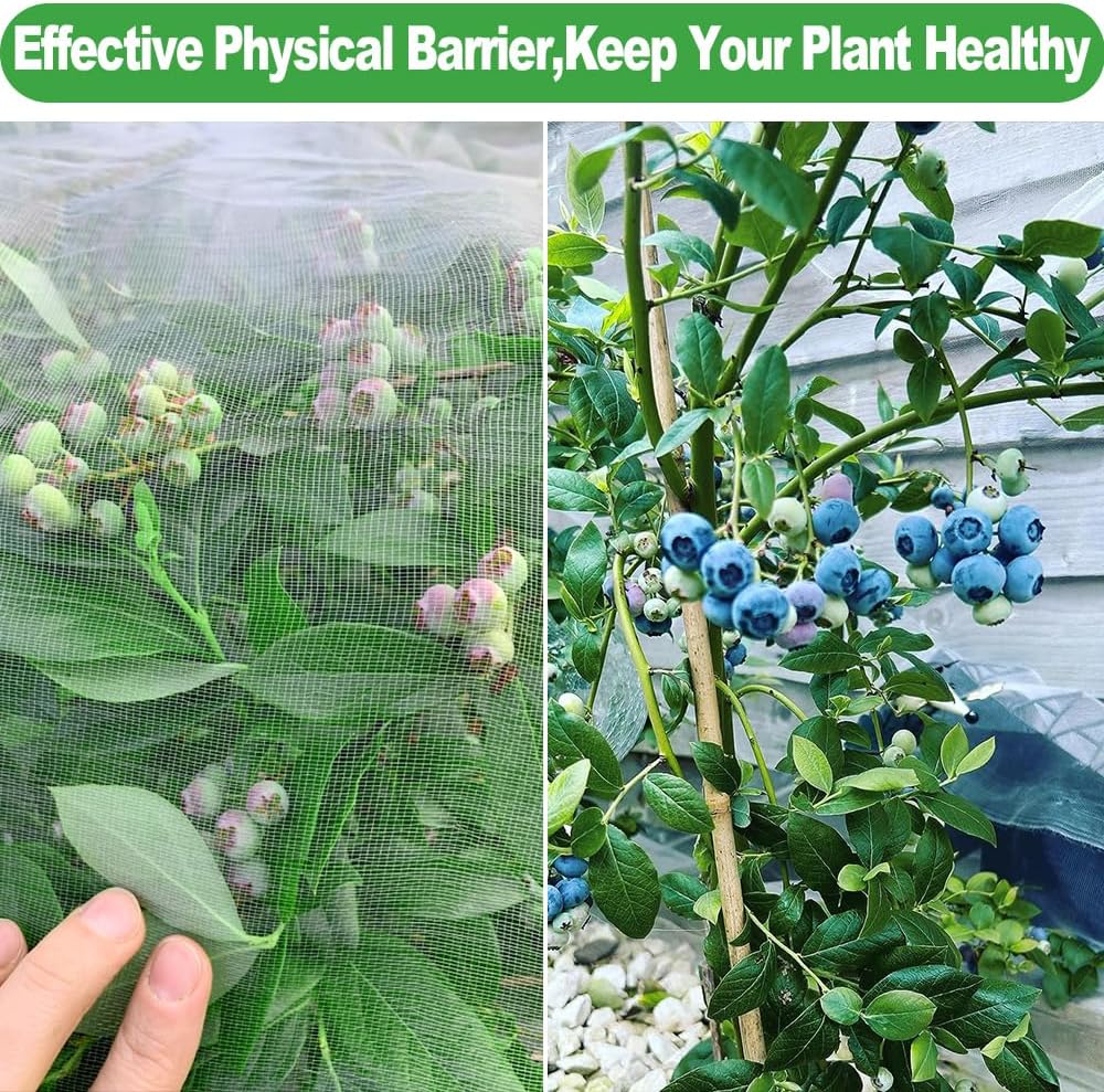 Thumbnail 2 de Wohohoho Garden Insect Mesh Netting 10ft x 16ft (3m x 5m): Ultra-Fine Plant Covers for Garden Protection