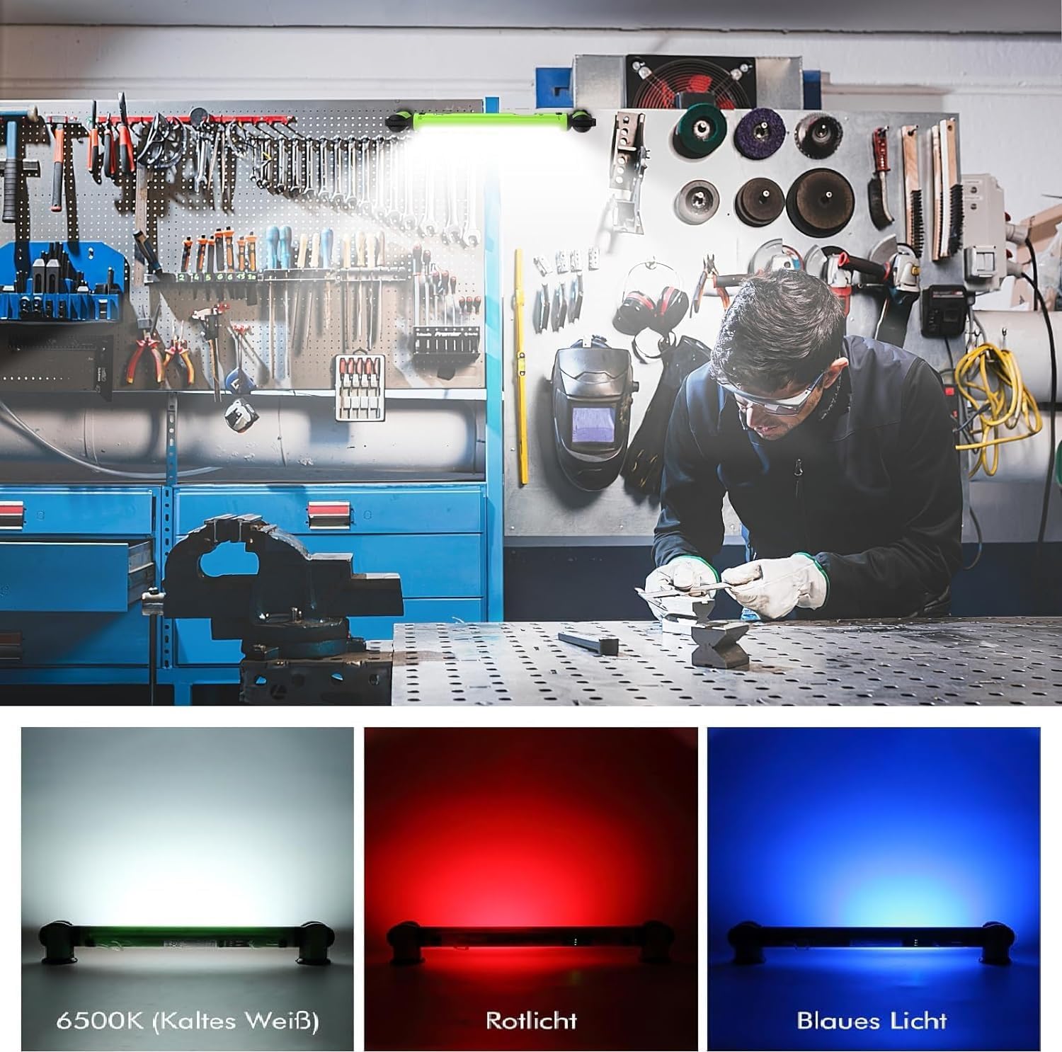 Thumbnail 2 de MEIKEE SWL-01 LED-werklamp met 3000 lumen, 6 lichtstanden en magneten