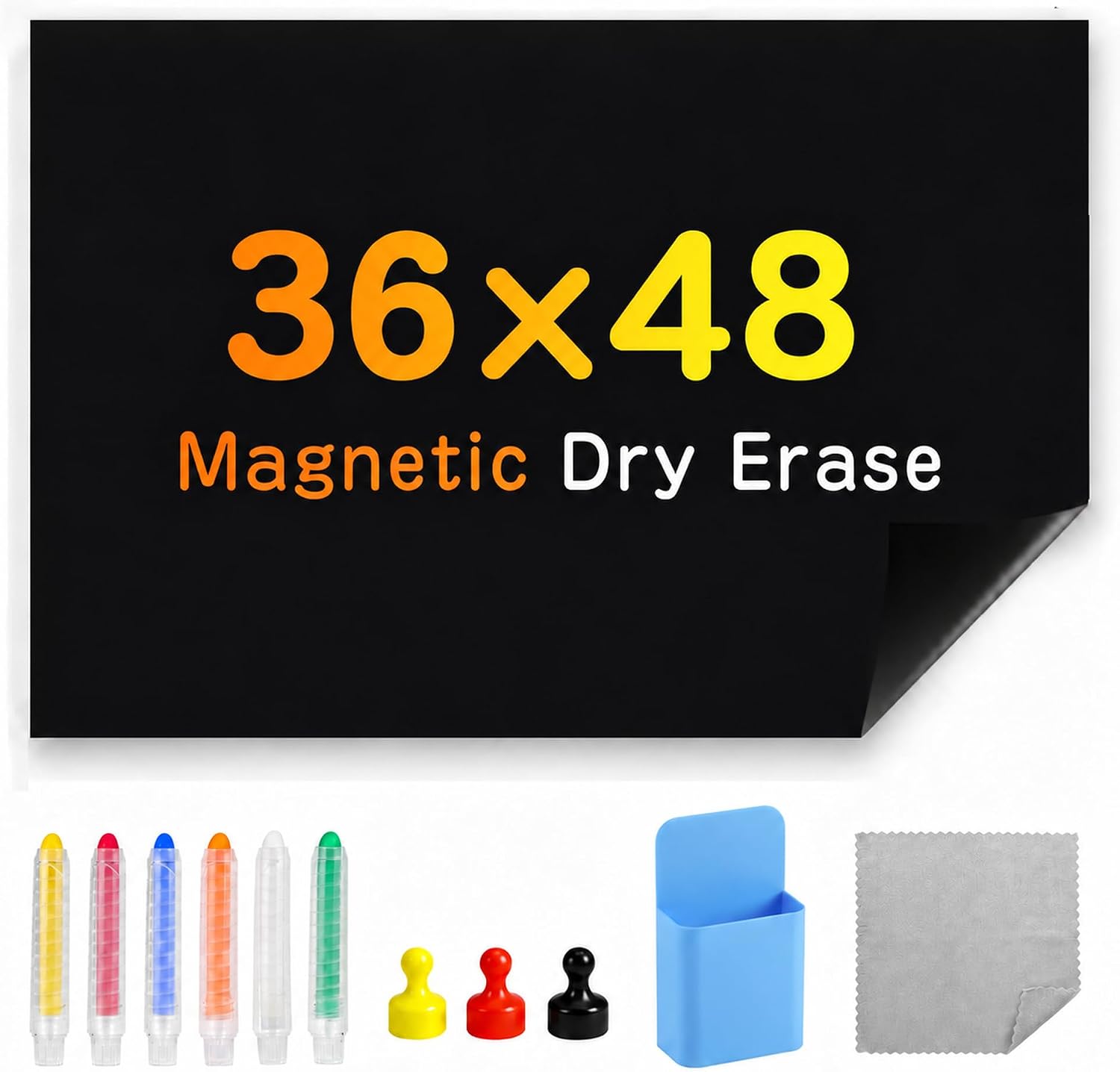 Detalle de Babenoun 0920-baiban36-48 Peel-and-Stick Magnetic Chalkboard Wallpaper, PVC