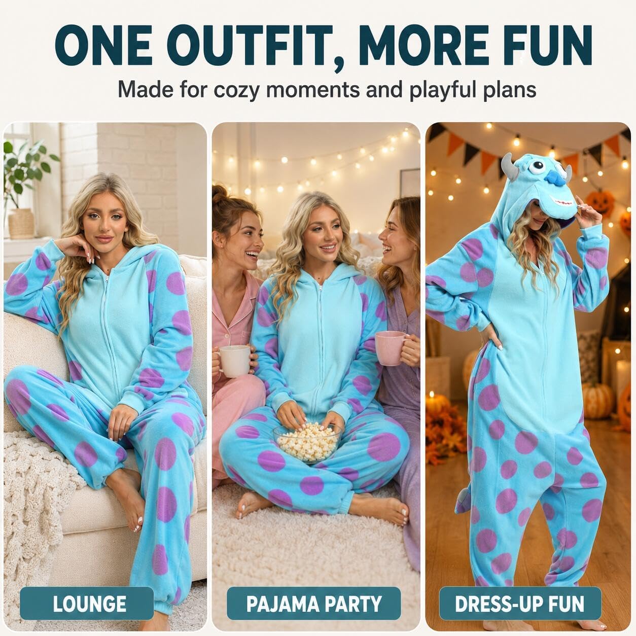 Thumbnail 6 de BGOKTA Adult Animal Onesie Pajamas, Polar Fleece Halloween Costume