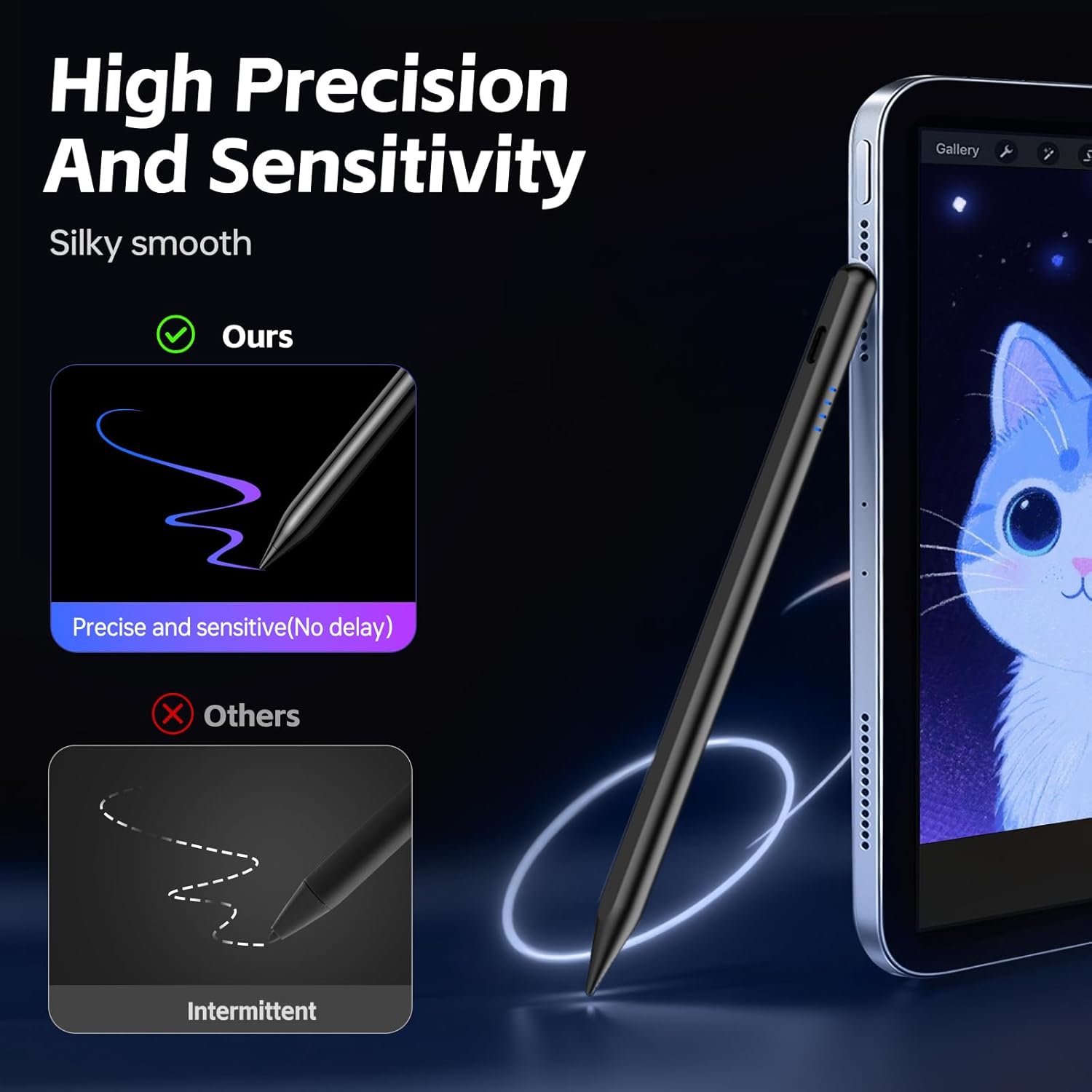 Thumbnail 3 de Kenkor Tablet Pen for Samsung Galaxy A9/A9+ with 4 Tips – Magnetic, Quick-Charge Stylus for Android