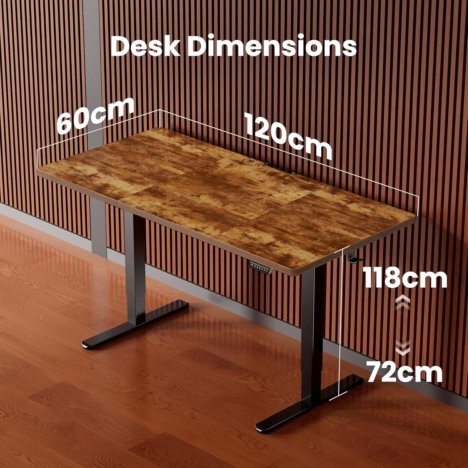 Thumbnail 2 de ErGear Electric Standing Desk 120 x 60 cm with 4 Memory Presets