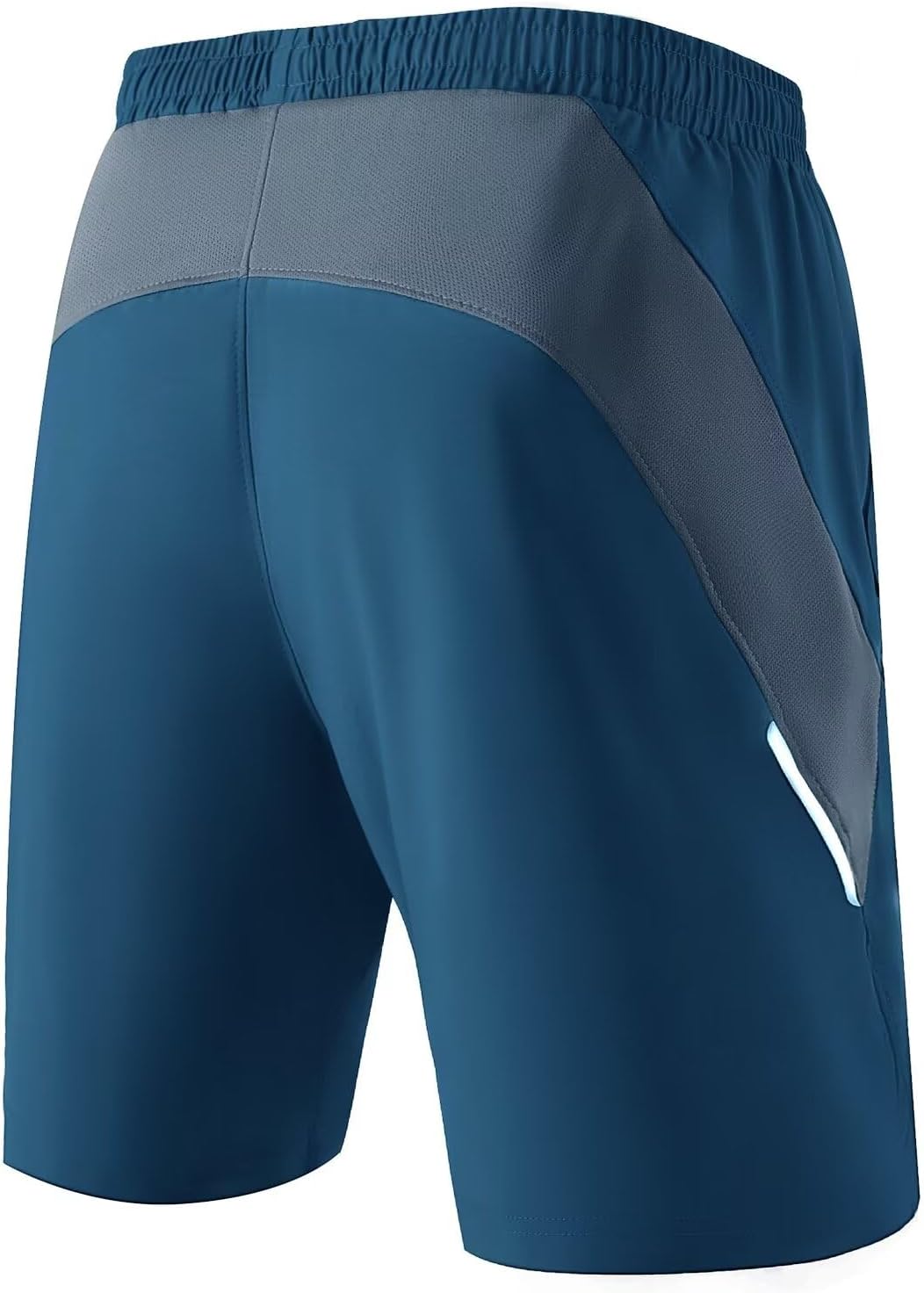 Detalle de HMIYA Herren-Sport-Shorts – schnelltrocknend, mit Reißverschlusstaschen