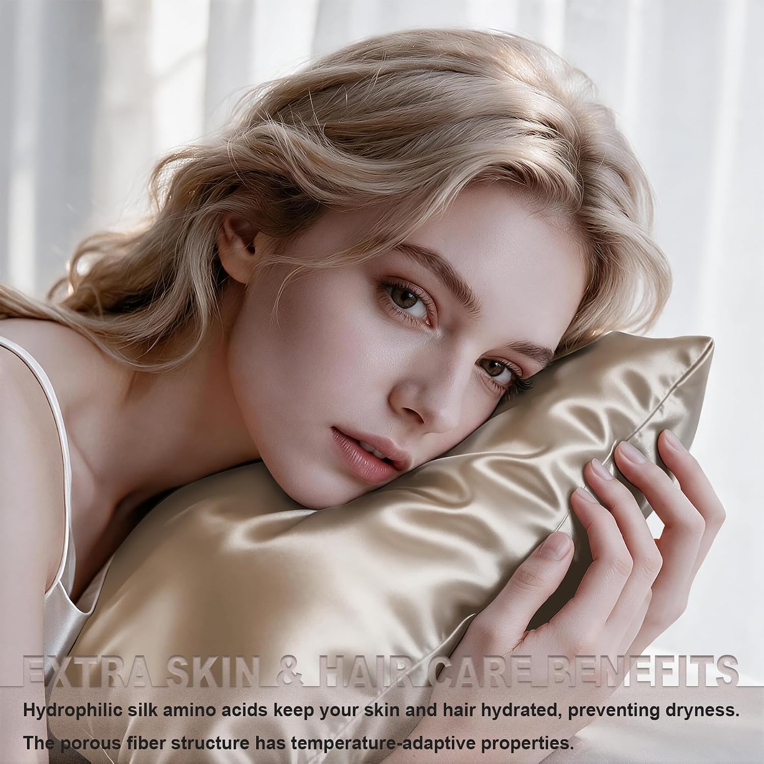 Detalle de LYSHIN Silk Pillowcases 19 Momme