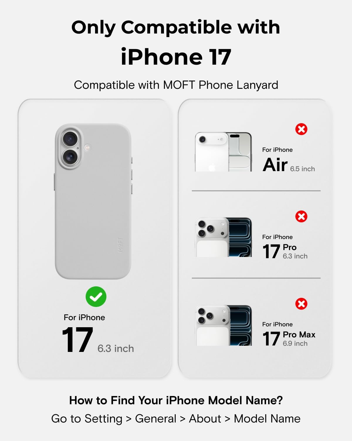 Thumbnail 1 de MOFT MOVAS Snap Case for iPhone 17 – MagSafe Compatible, Lightweight Vegan Leather Protection