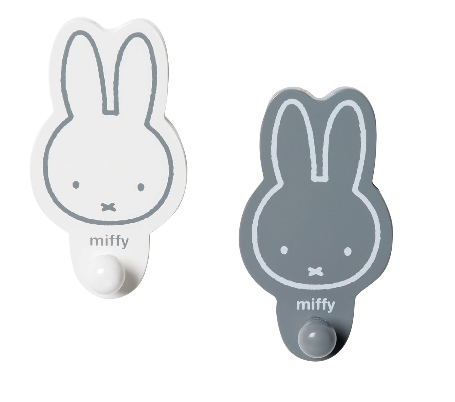 Detalle de roba Wandhaken Miffy 2er-Set: Aufhänger mit Hasen-Motiv für Baby- und Kinderzimmer