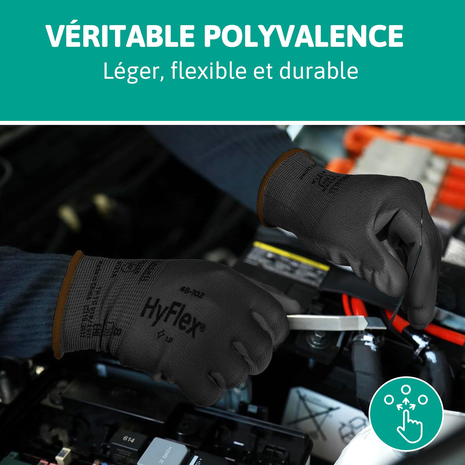 Thumbnail 5 de Ansell HyFlex gants de travail 12 paires 🧤