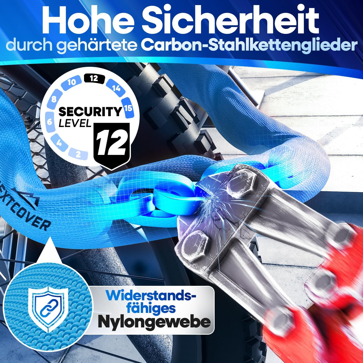 Detalle de NEXTCOVER LockPro Zahlenschloss 90 cm 5‑stelliger Code