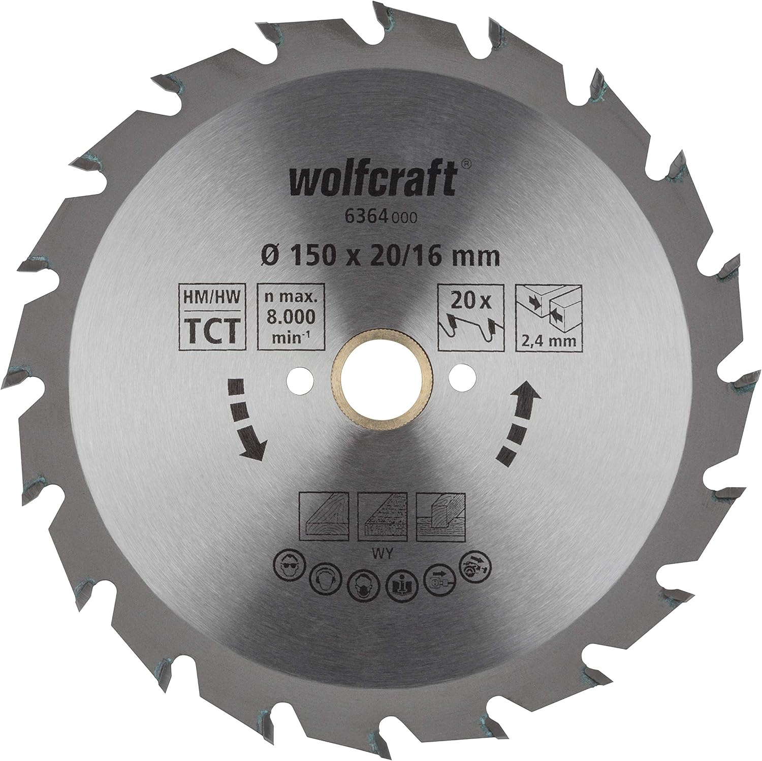 Thumbnail 6 de wolfcraft 6376000 Handkreissägeblatt ø190mm 30 Zähne