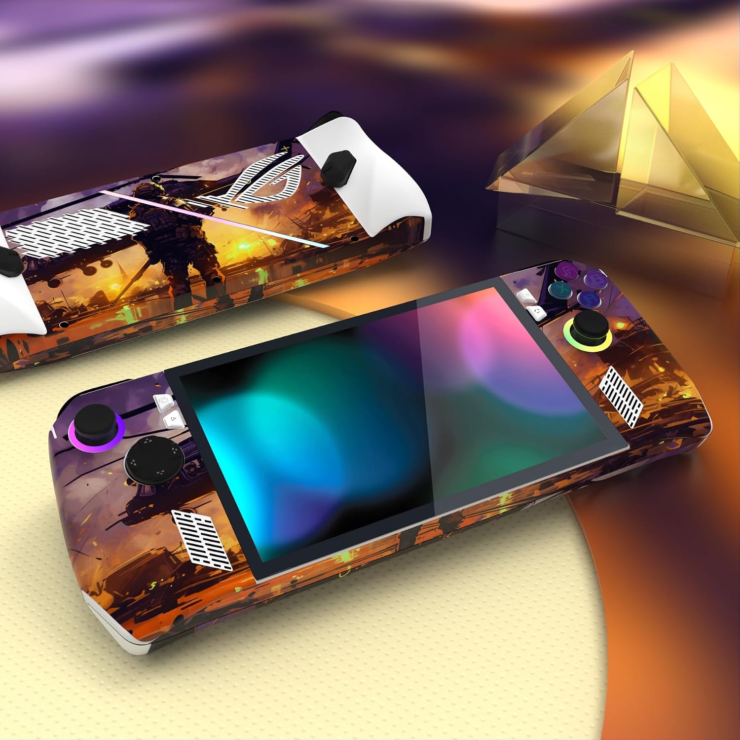 Detalle de PlayVital 2 Set Protective Skin Decal for ROG Ally — Breaking Dawn