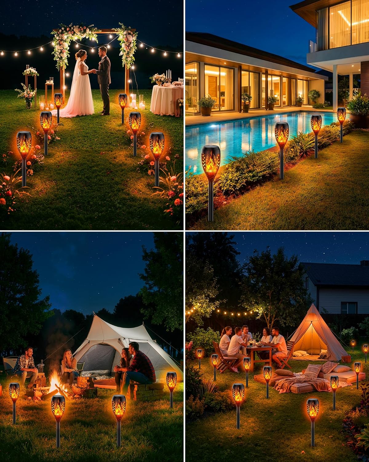 Thumbnail 4 de Giliwosy Solarleuchten für Außen – 6er-Set „Streichholzspiel“ mit Flacker-LED, IP65