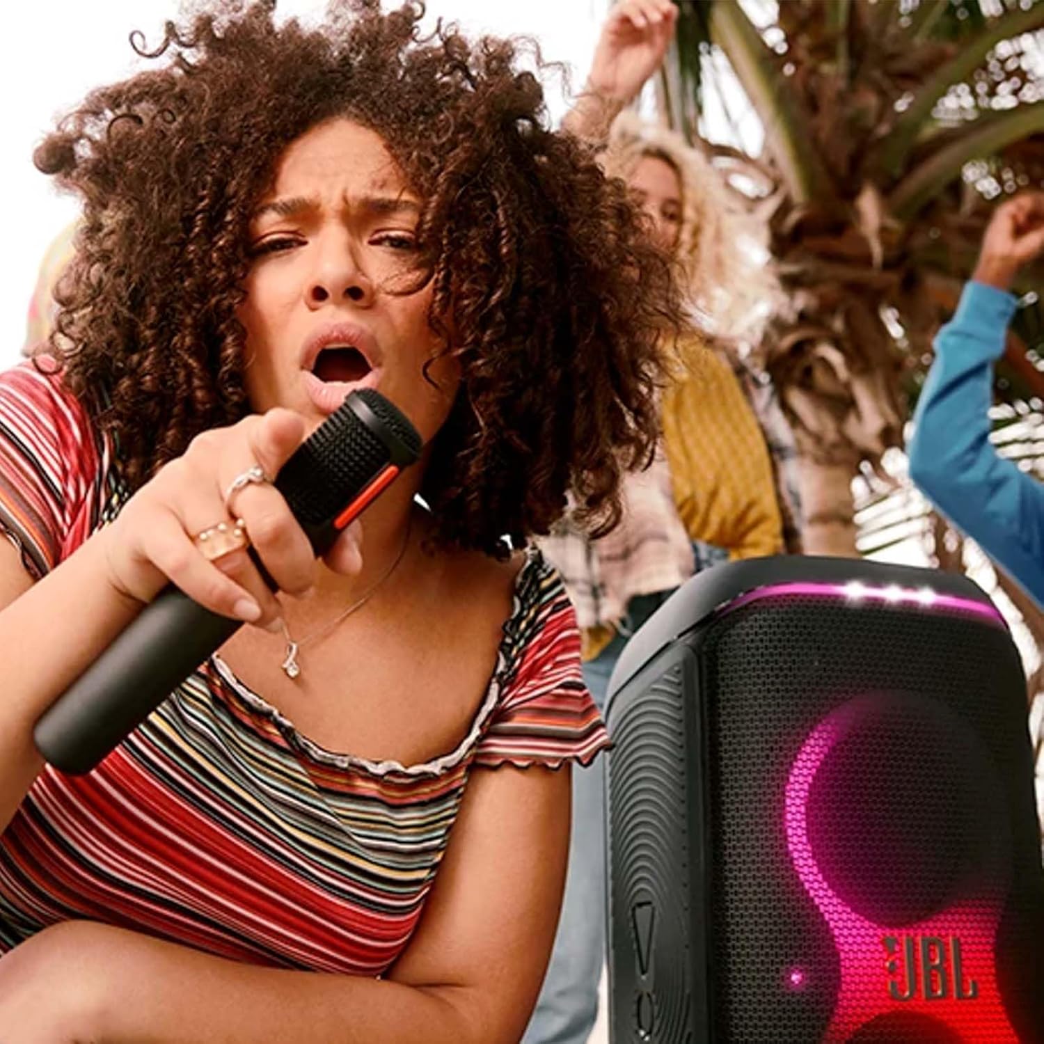 Detalle de JBL PartyBox Wireless Mic – Set mit zwei digitalen kabellosen Mikrofonen