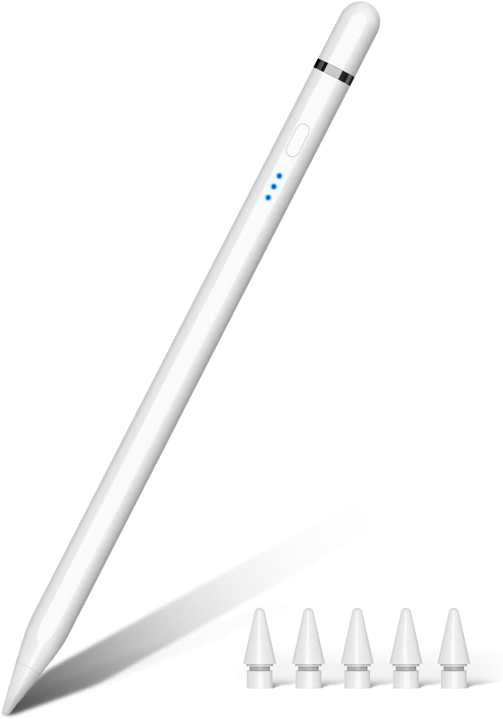 Detalle de LPUNCD Pencil 1. Generation für iPad 2018–2026, Weiß – mit USB‑C Schnellladung & magnetischer Absaugung