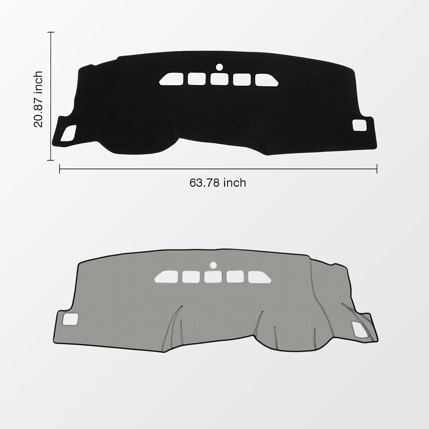 Thumbnail 2 de KUST Upgraded Dash Cover (Only Fit 2 Glove Box Dash) for 2007-13 Chevy Silverado & GMC Sierra 1500/2500HD/3500HD + 2007-14 Tahoe/Suburban/Yukon (Black)