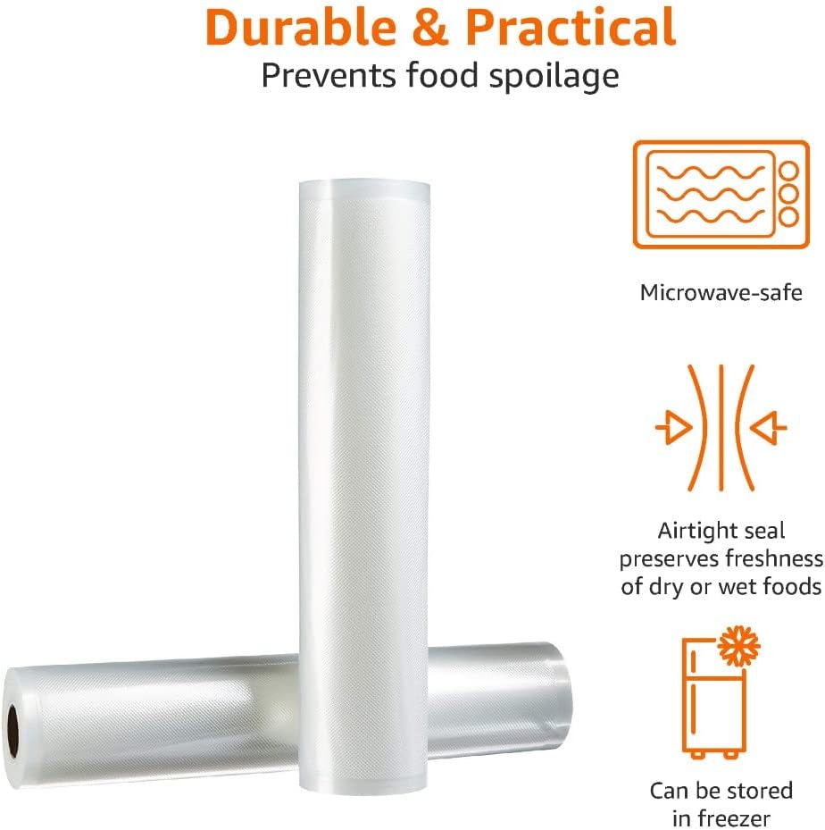 Detalle de Amazon Basics Vacuum Food Sealer Roll, 30 cm x 6 metre, Pack of 2