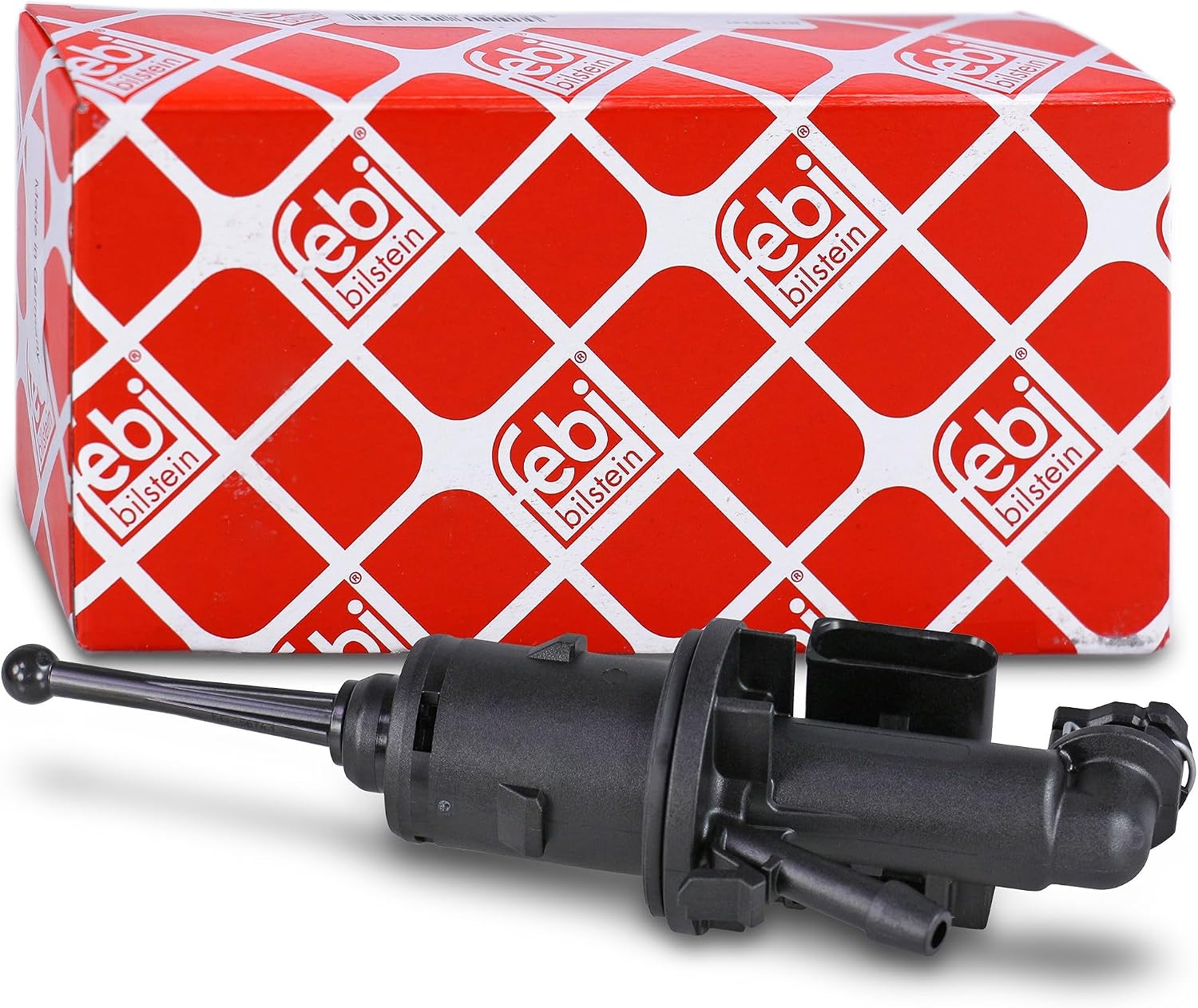 Detalle de Febi-Bilstein 34834 koppelingshoofdcilinder van kunststof met 5 aansluitingen