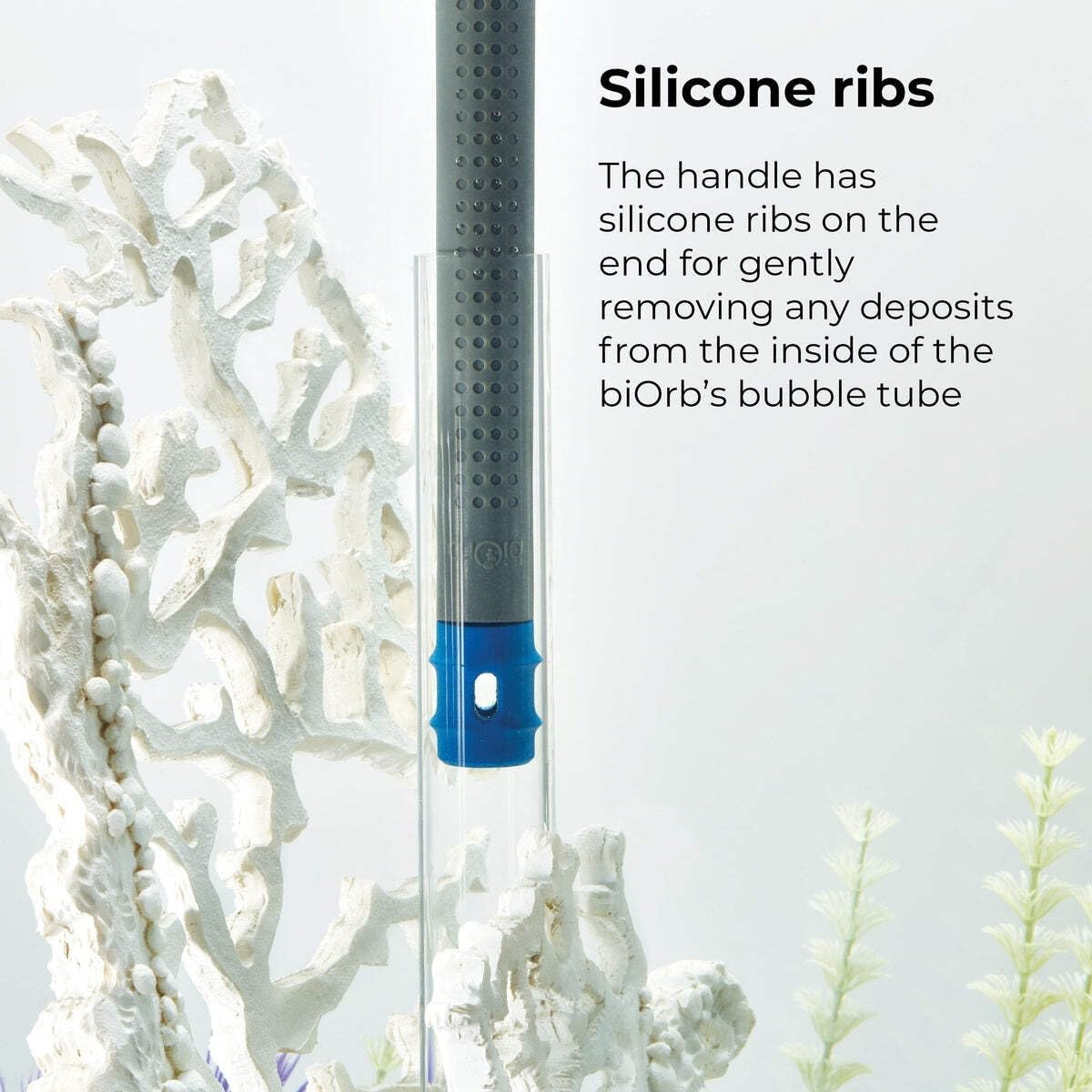 Detalle de biOrb Multi-Cleaner blå akvarierengörare med silikonborste och utdragbart handtag