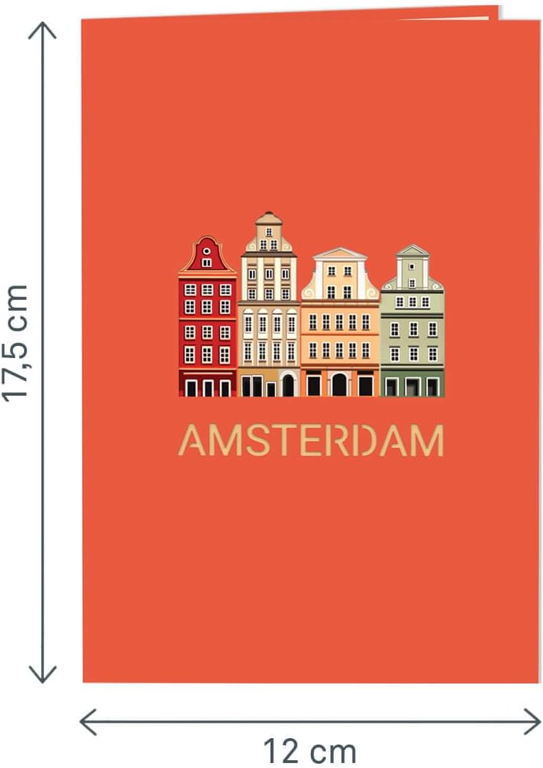 Thumbnail 6 de papercrush Carte pop-up Amsterdam 3D – carte d’anniversaire avec effet surprise et espace pour mots