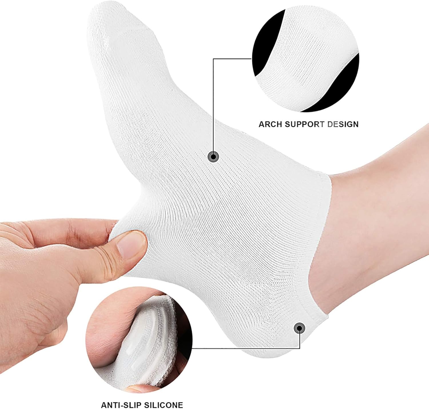 Thumbnail 2 de wernies invisible no show socks 4/8 pairs