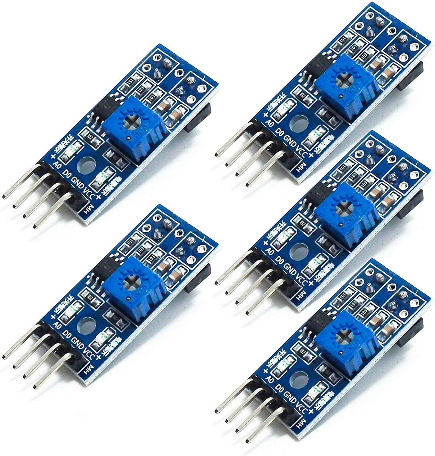 Thumbnail 4 de AZDelivery 3× TCRT5000 IR infrarouge suiveur de lignes, compatible Arduino et Raspberry Pi (avec e-book)