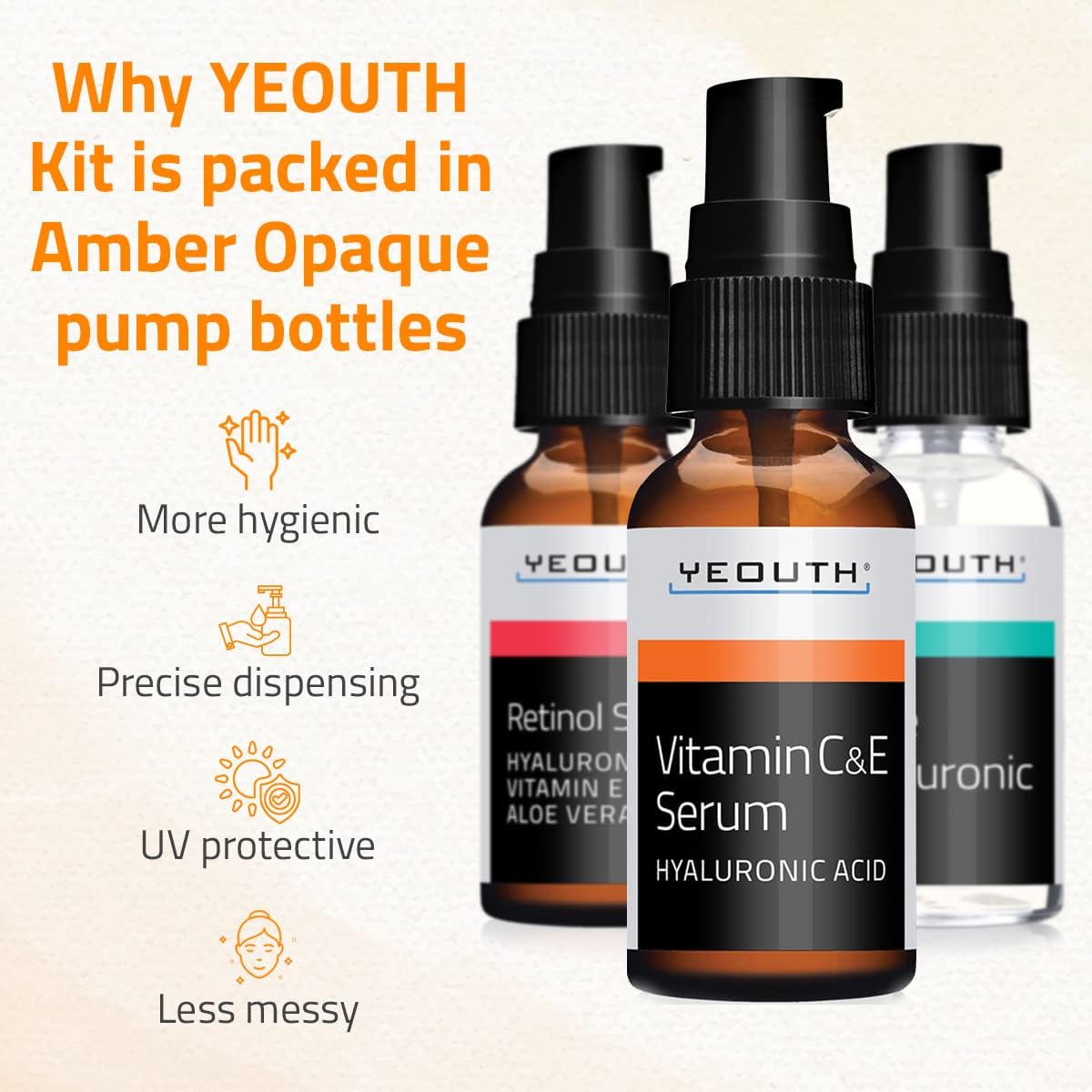 Detalle 1 de Set siero viso YEOUTH 3x30 ml