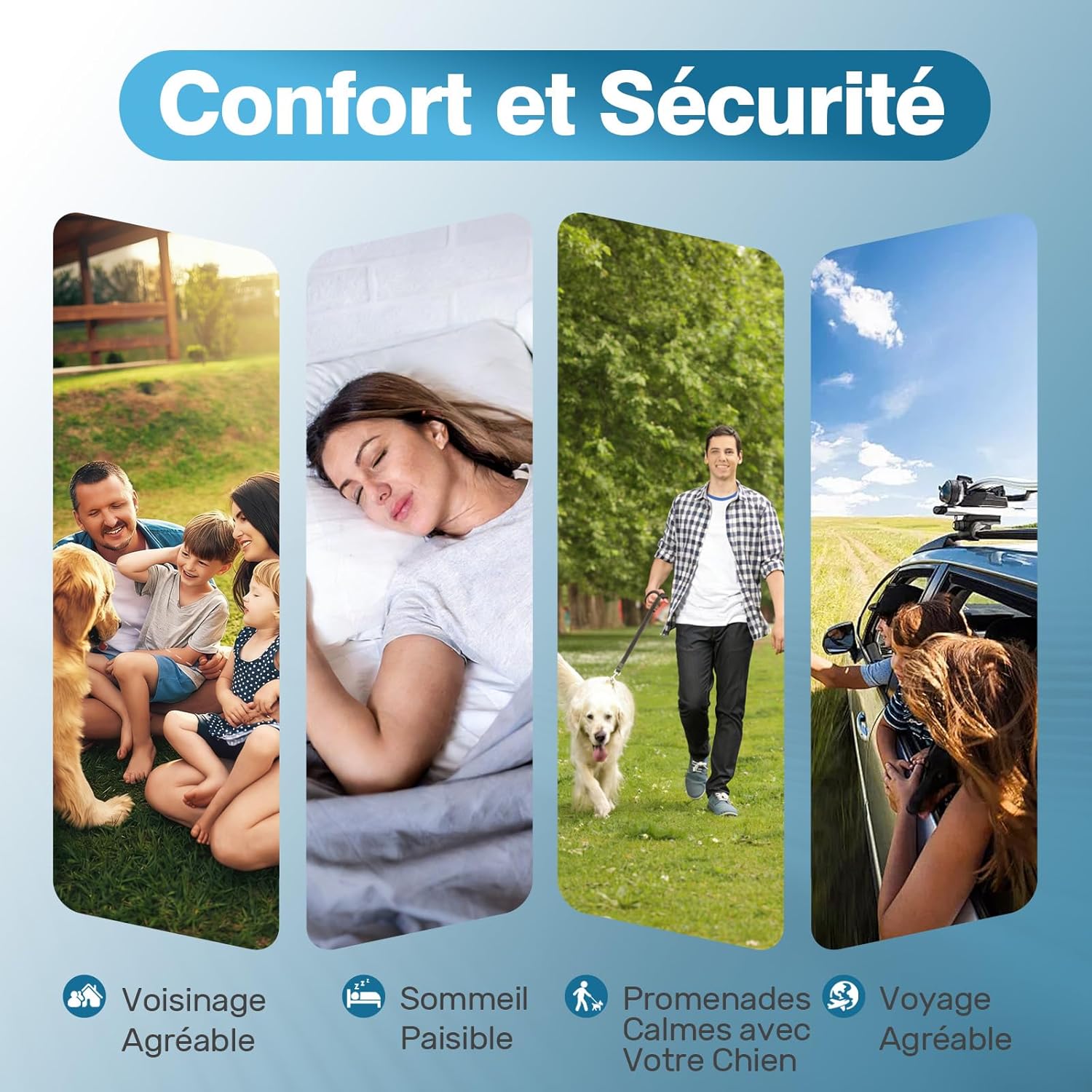 Detalle de Collier Anti Aboiement Chien – Dressage Intellig ent avec Ultrason et Détection
