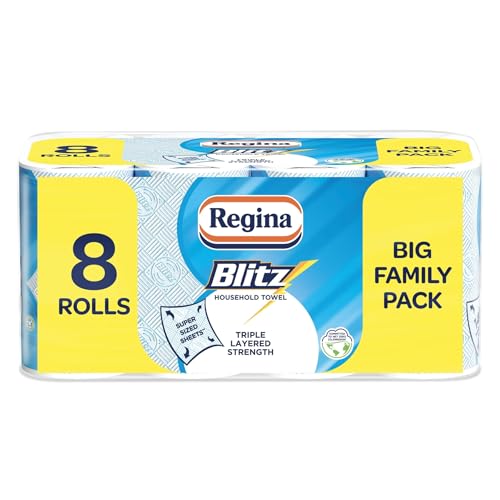Detalle de Regina Blitz 8 Rolls of 3-Ply Household Towel