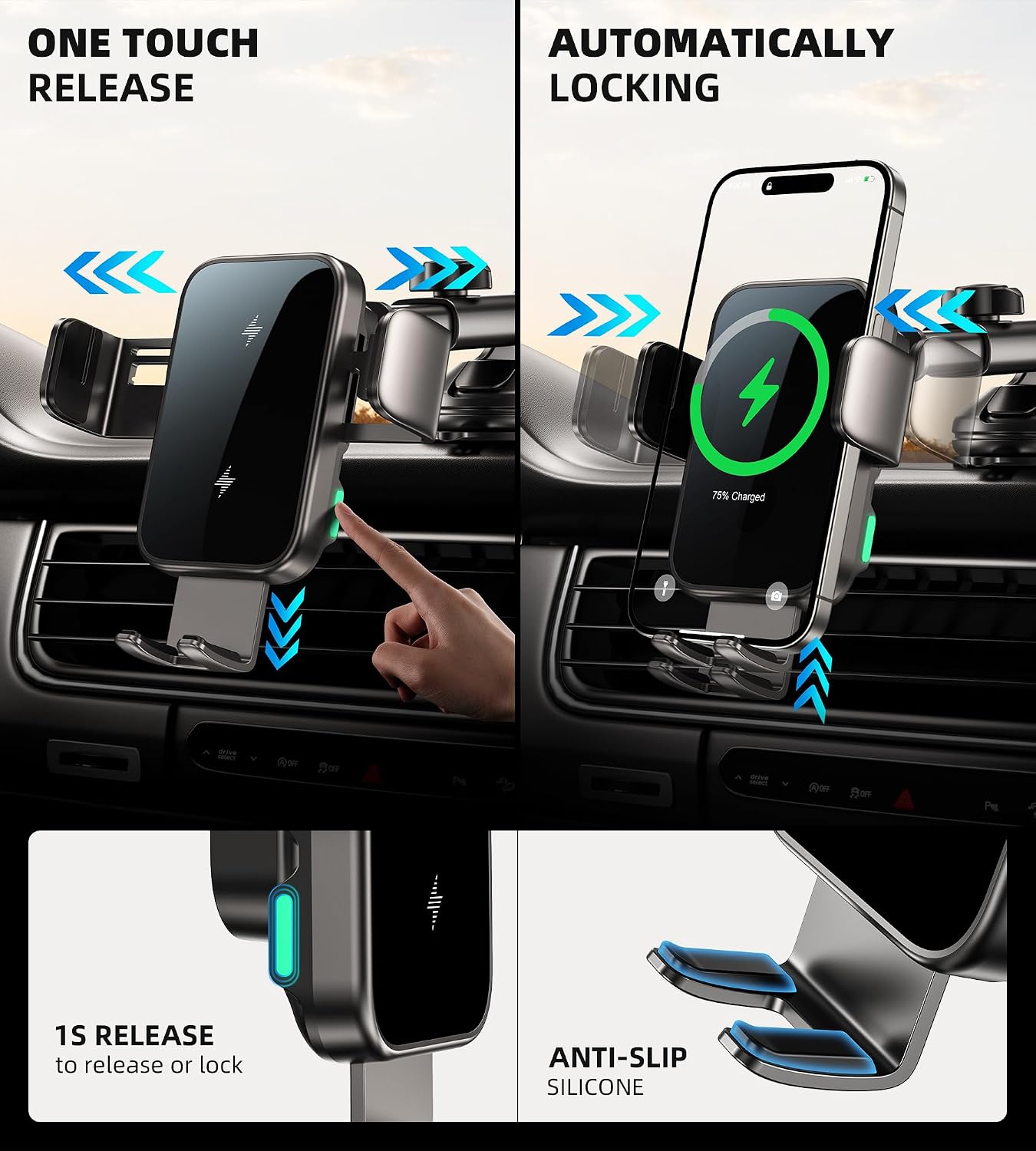 Detalle 2 de GuMosh Handyhalterung Auto 15W mit Laden