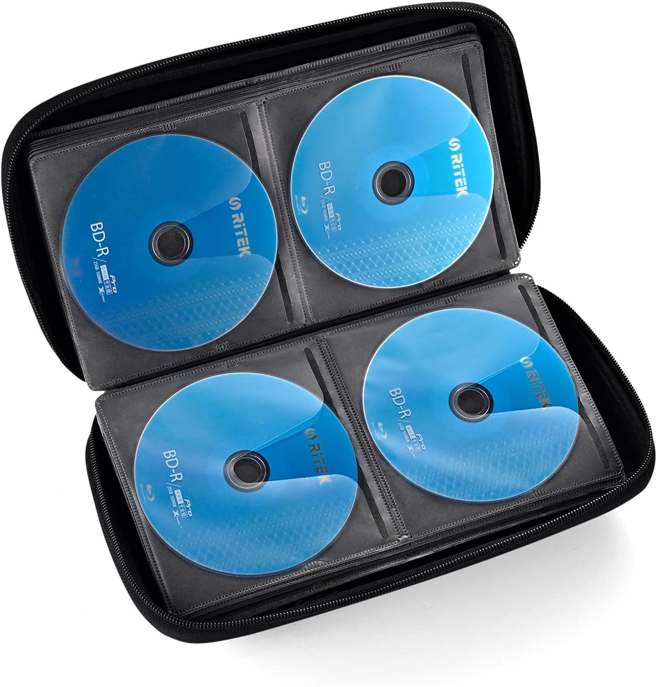 Thumbnail 3 de LIOVODE DVD Case: 48 Capacity EVA CD Case Holder – Portable, Waterproof & Durable
