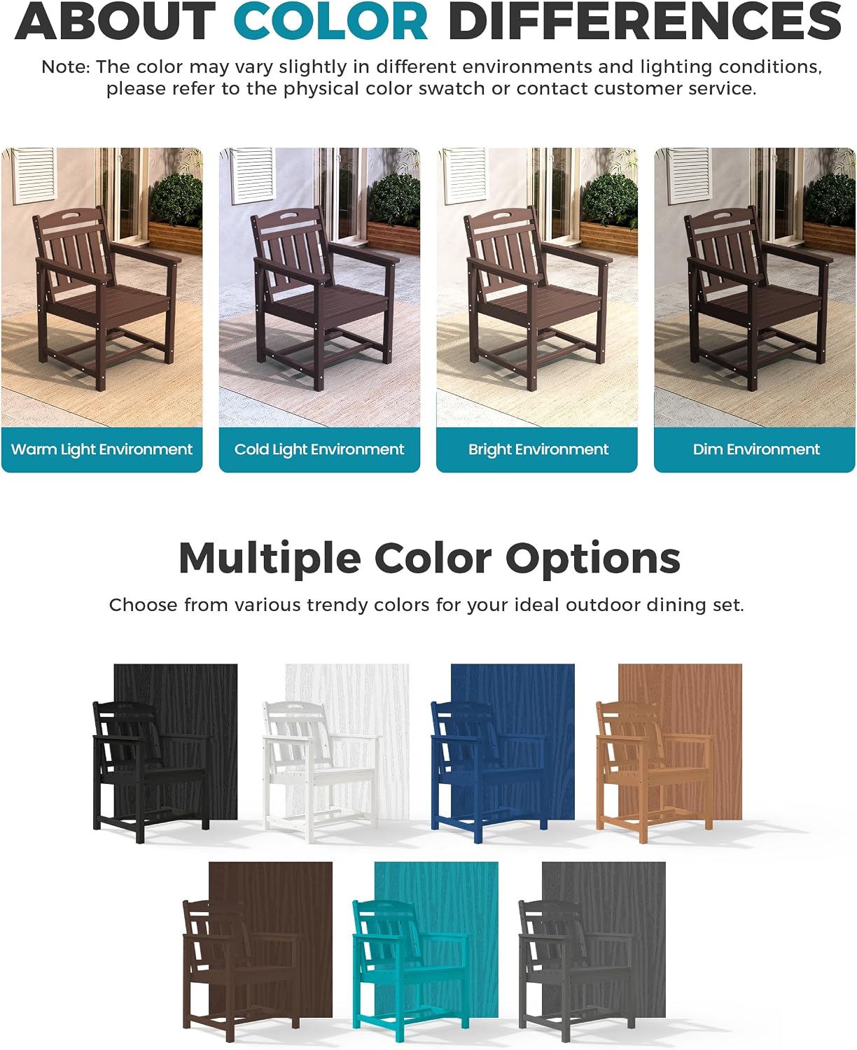 Detalle de Ciokea Outdoor Dining Set, HDPE