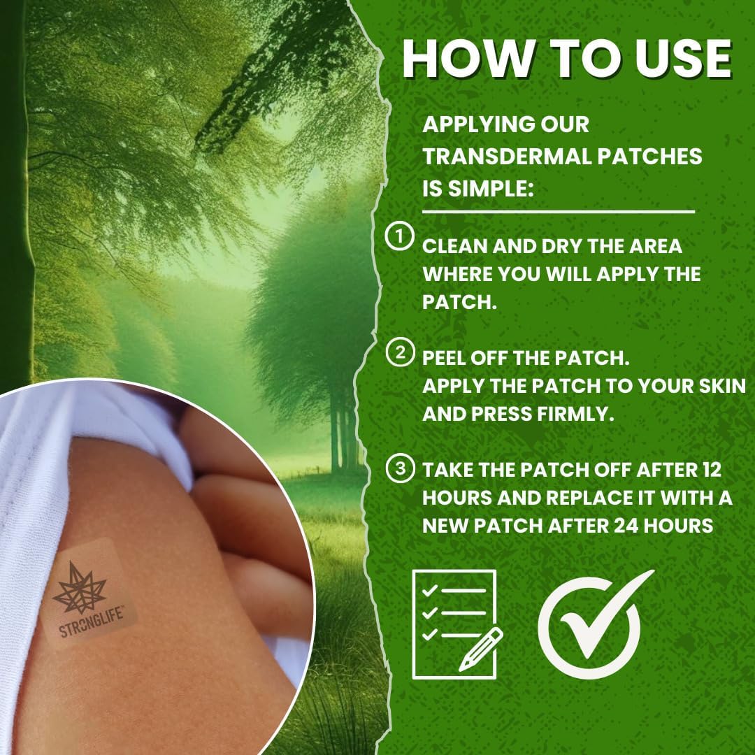 Detalle 2 de Stronglife Hemp Patches 70mg, 60 pack 🩹