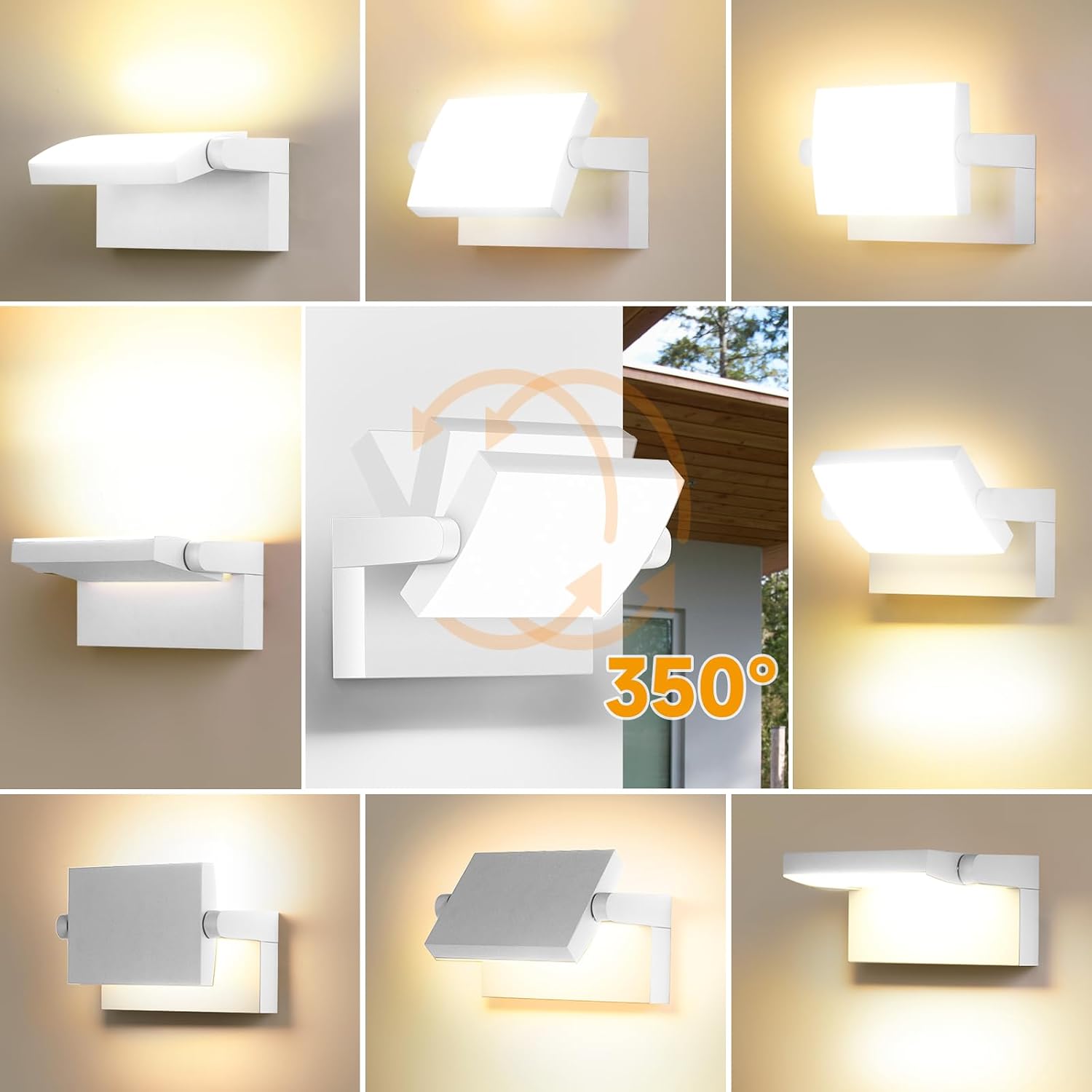Detalle 2 de Applique LED esterno 40 W con pannello girevole
