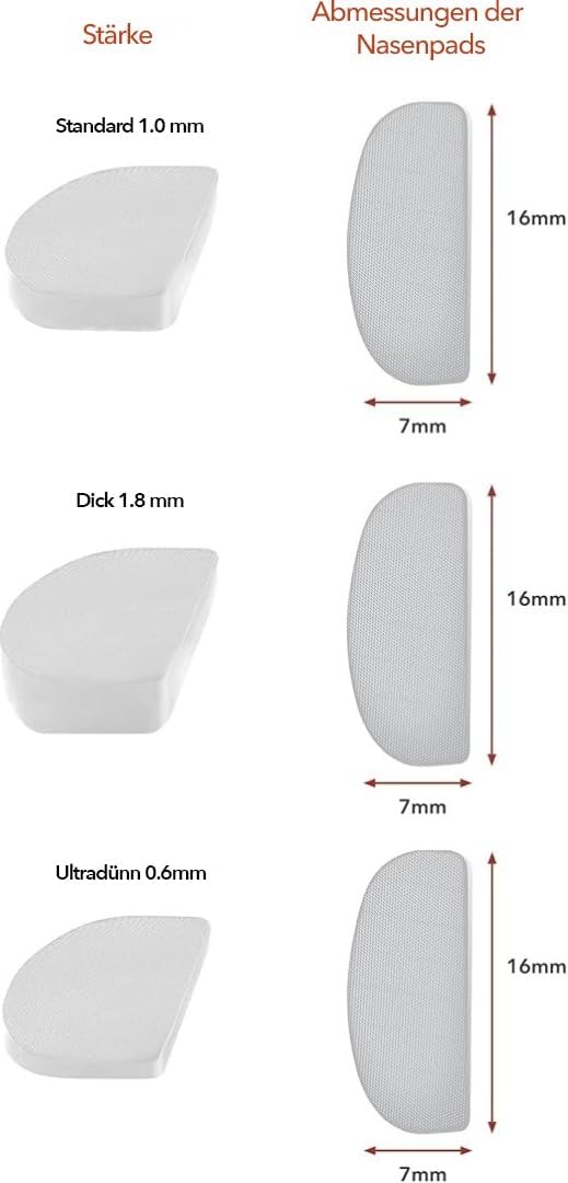Thumbnail 4 de Setex Gecko Grip Brillen-Nasenpads: 15 transparente Paare, rutschfest & ultradünn (0,6 mm)