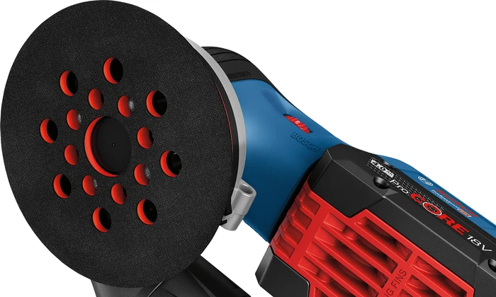 Detalle de Bosch Professional GEX 18V-125 (ohne Akku) – kabelloser Exzenterschleifer