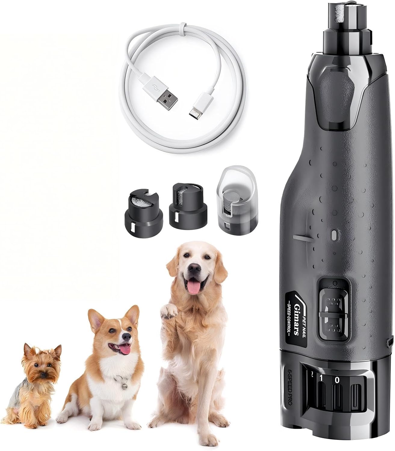 Thumbnail 6 de Gimars Adjustable 6 Speeds 12000rpm Dog Nail Sharpener