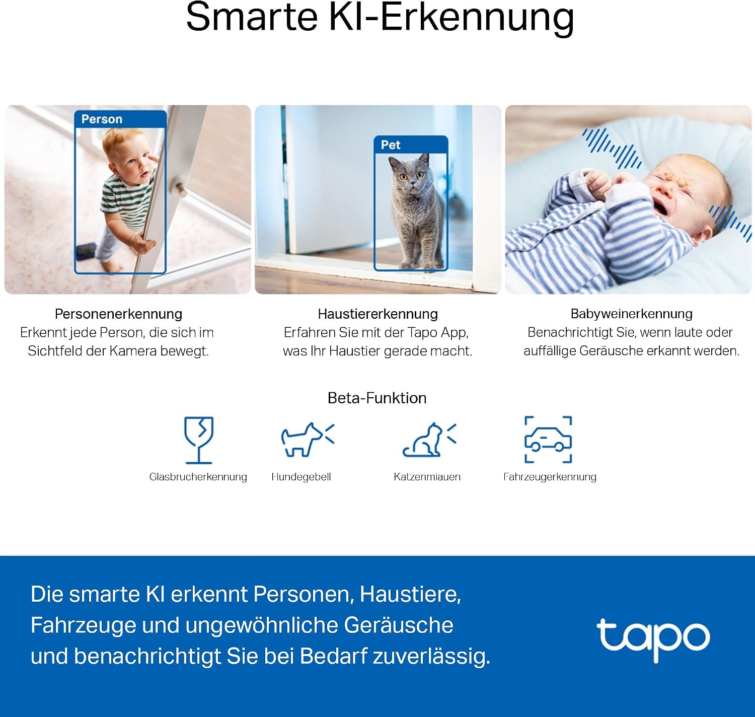 Thumbnail 5 de Tapo C230 3K 5MP Innenüberwachungskamera – 360°-Schwenk, KI-Erkennung, Nachtsicht & Zwei-Wege-Audio