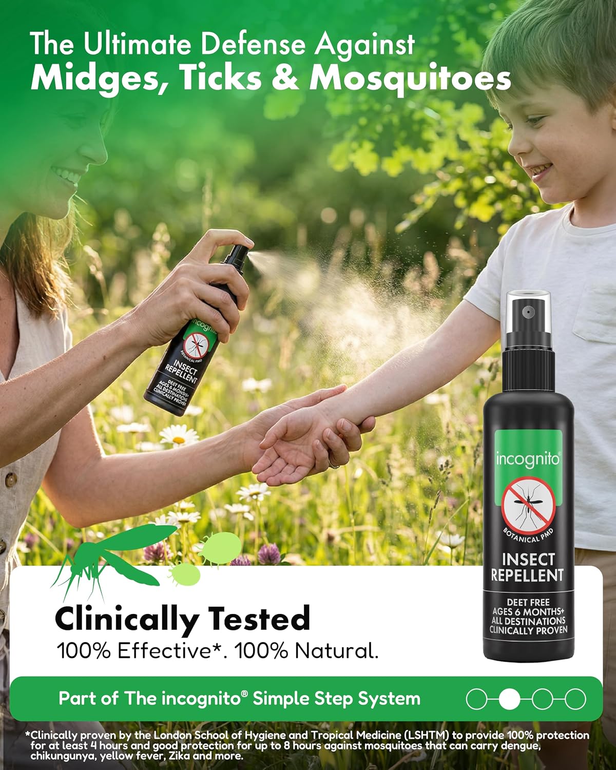 Thumbnail 1 de Incognito Mosquito Repellent Spray Natural DEET Free 100ml
