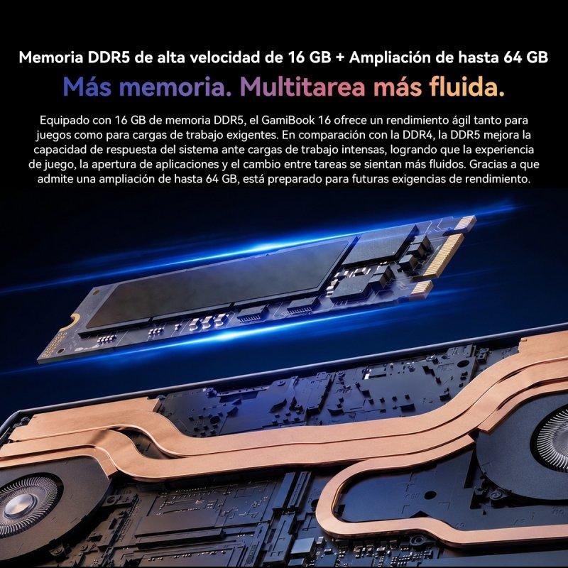 Detalle 2 de Blackview GamiBook 16: Portátil Gaming 16" con i7-13650HX, RTX 5060 y 1 TB SSD